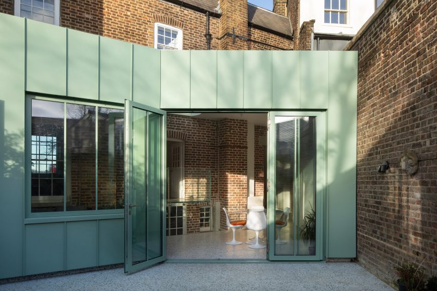 Extension with glazing at The Saddlery by Studio Octopi in London
