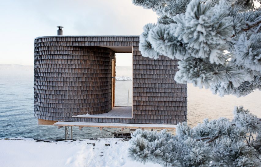 Exterior of The Hotspot sauna by Oslo Works