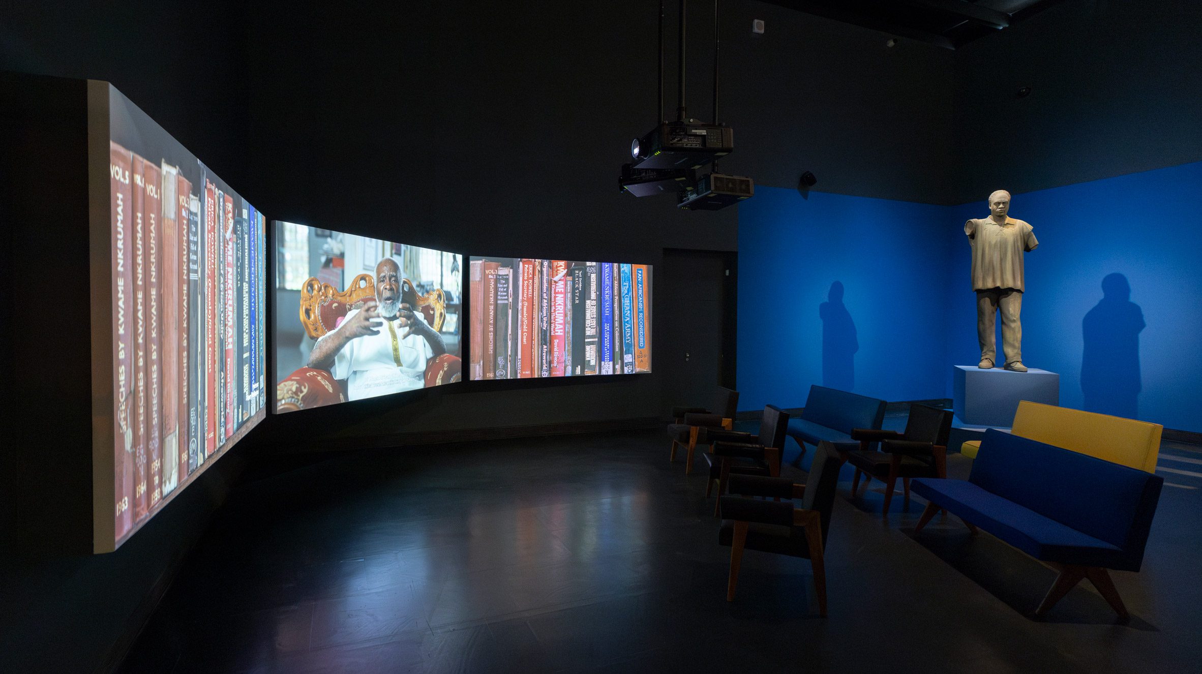 Image of video used in the Tropical Modernism exhibition at the V&A London