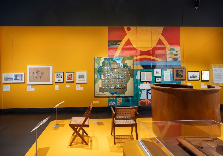 Installation s،t of Tropical Modernism exhibition at the V&A London