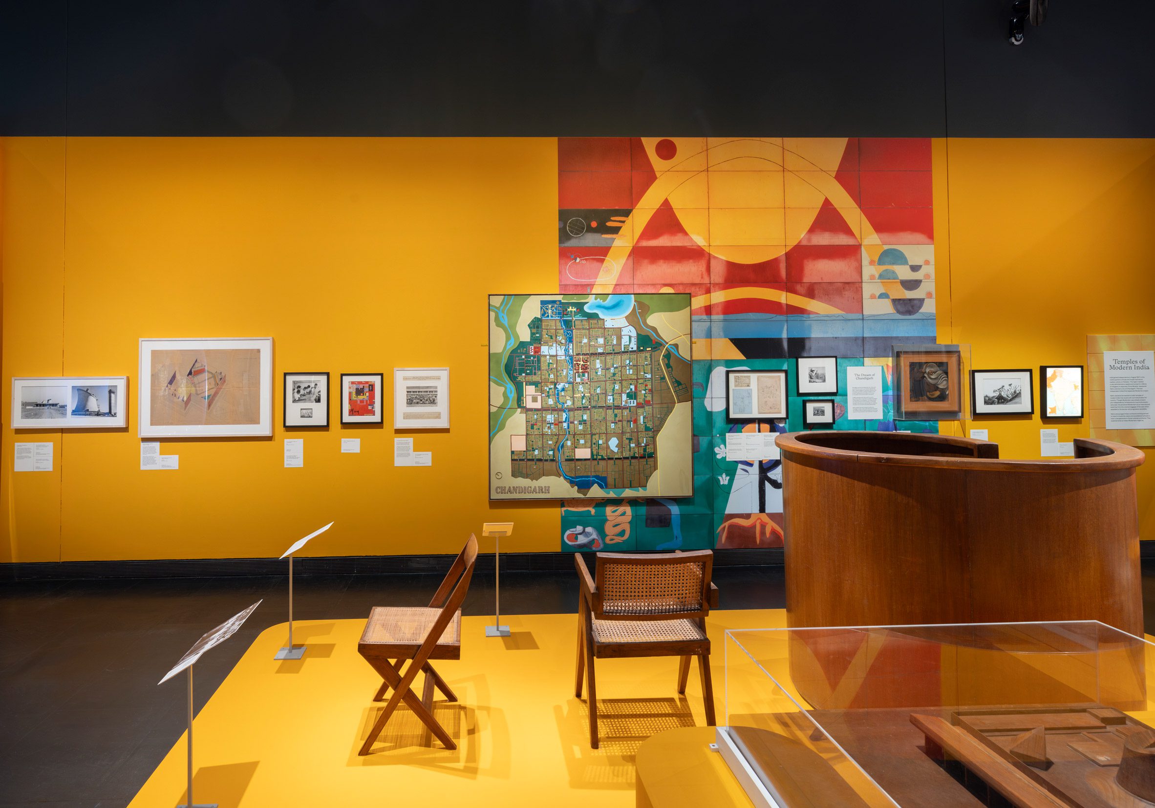 Installation shot of Tropical Modernism exhibition at the V&A London
