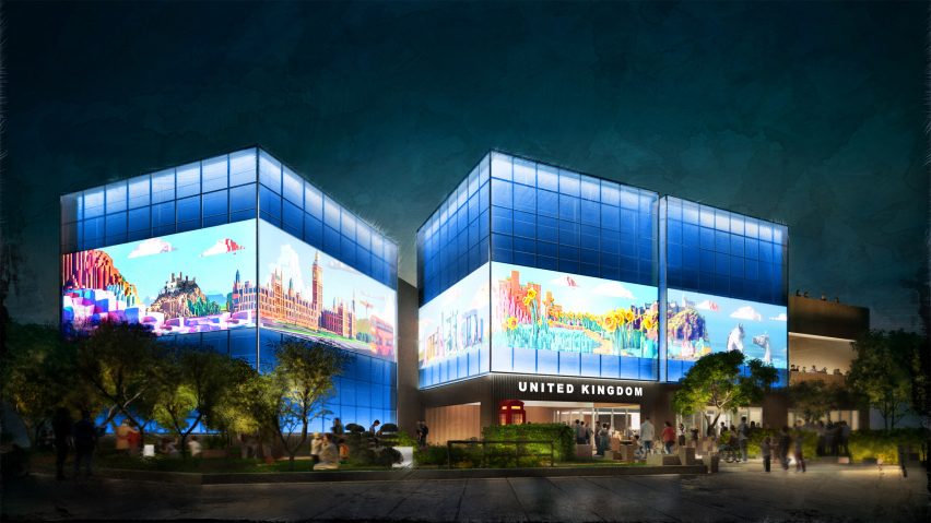 Exterior of the demountable UK Pavilion for Expo 2025 Osaka by Woo Architects
