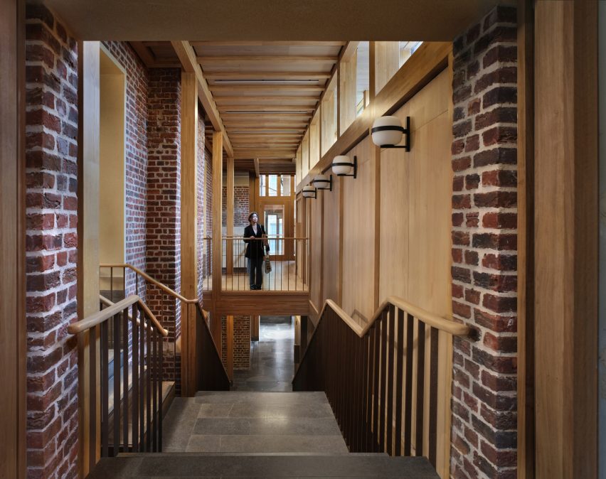 Interior walkways within the New River Wing by Witherford Watson Mann