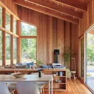 Laura Killam Architecture tops beachside cabin with slanted roof in Canada