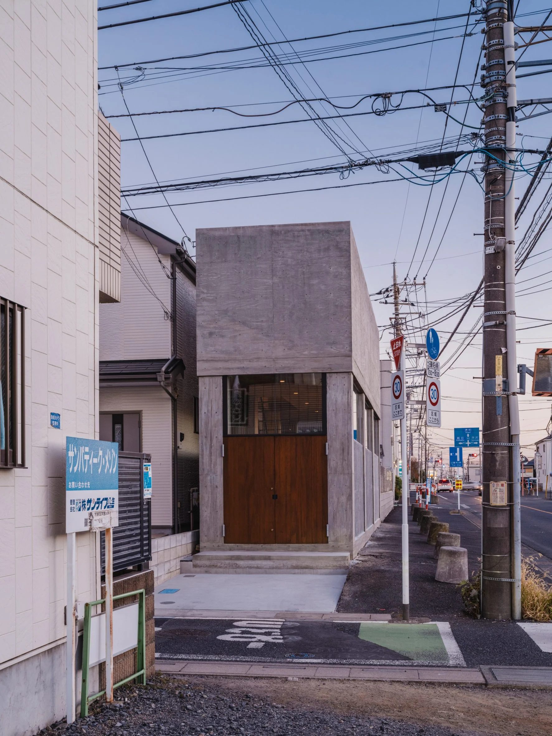Exterior of concrete house Japan 