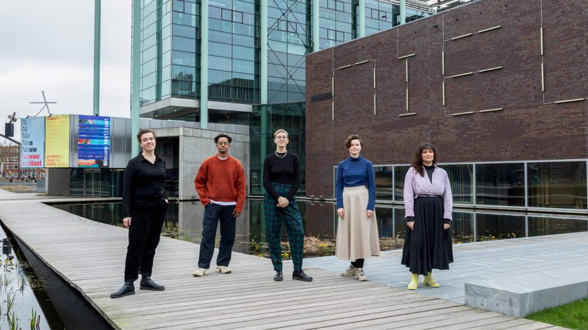 Photo of Architecture Biennale Rotterdam 2024 team stood outside