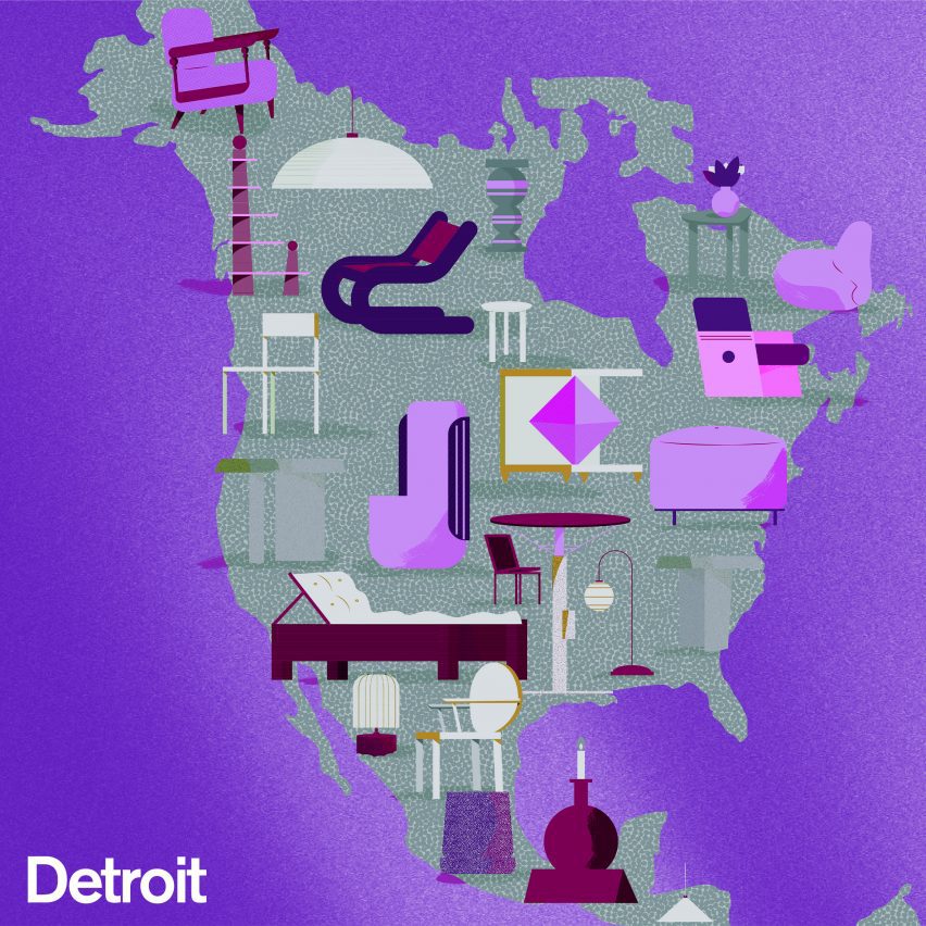 North America Design illustration: Detroit