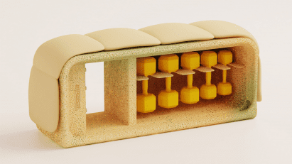 Patricia Urquiola's bench for Technogym