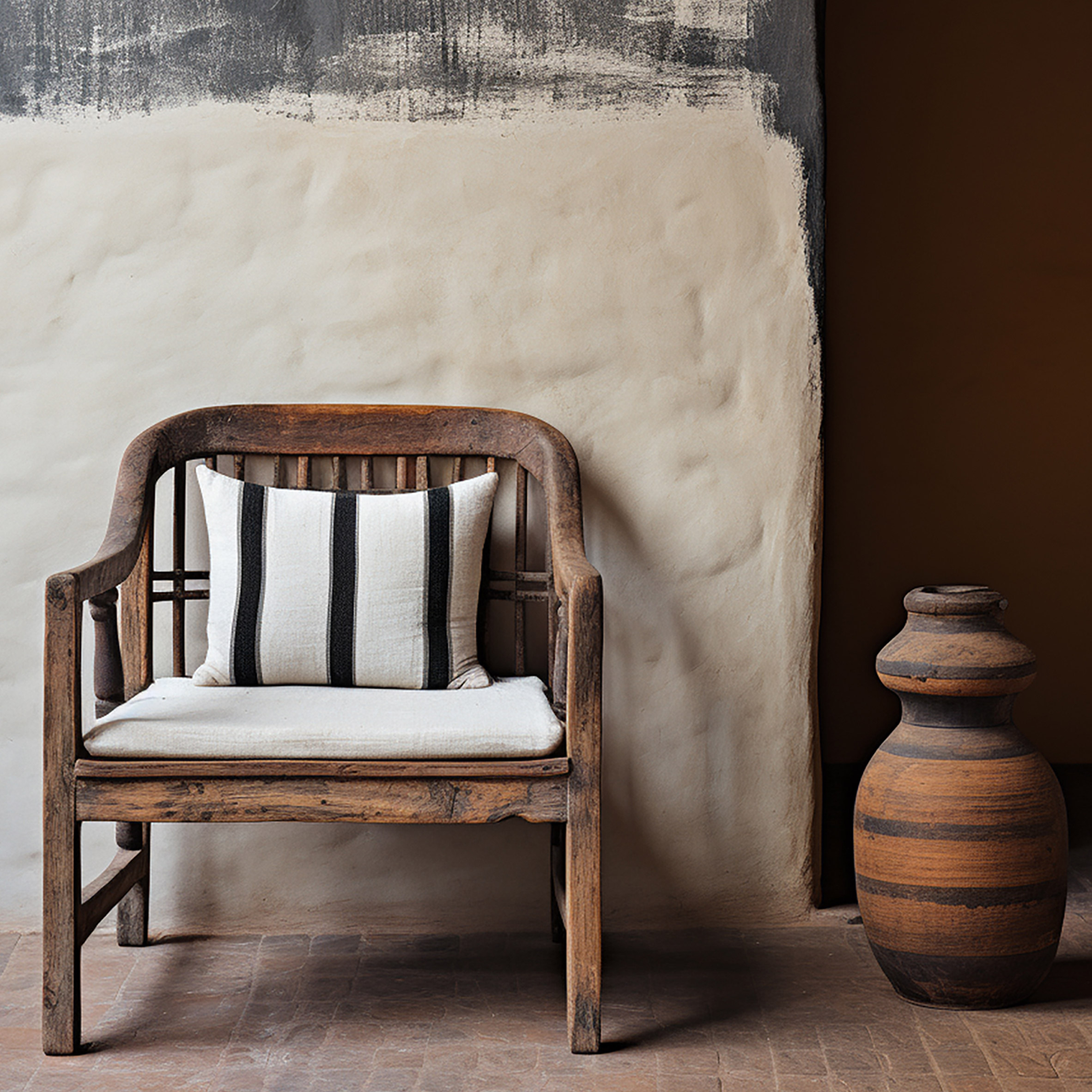 Chair against wall by Sonet studio