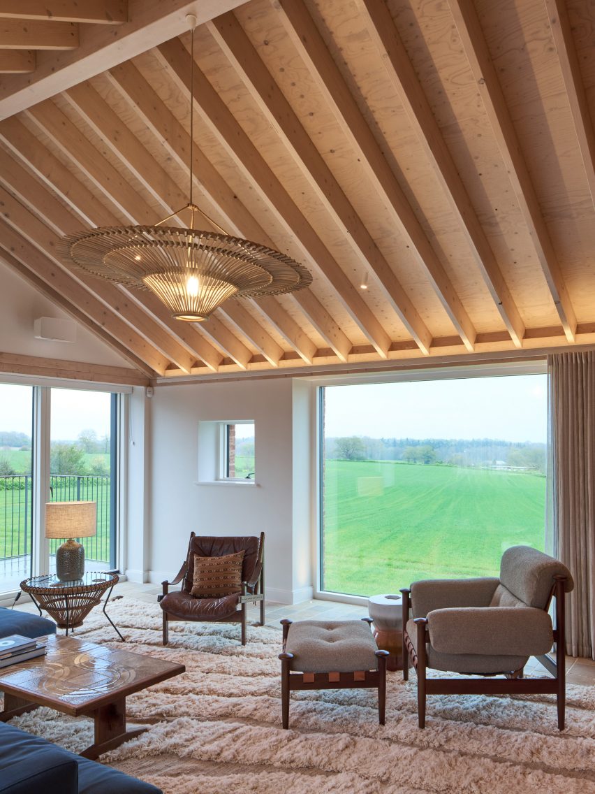 Interior of farmyard holiday home