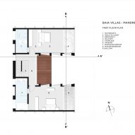 Upper floor plan of Baia Villas by Jugal Mistri Architects