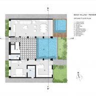 Ground floor plan of Baia Villas by Jugal Mistri Architects