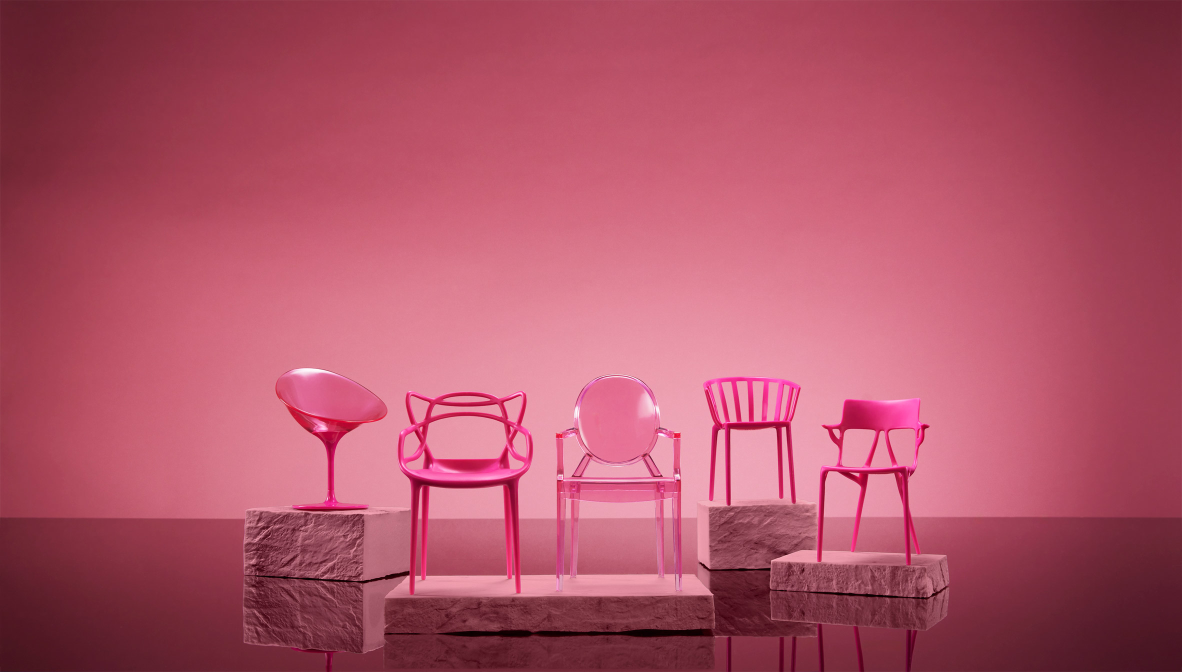 Barbie-sized pink chairs
