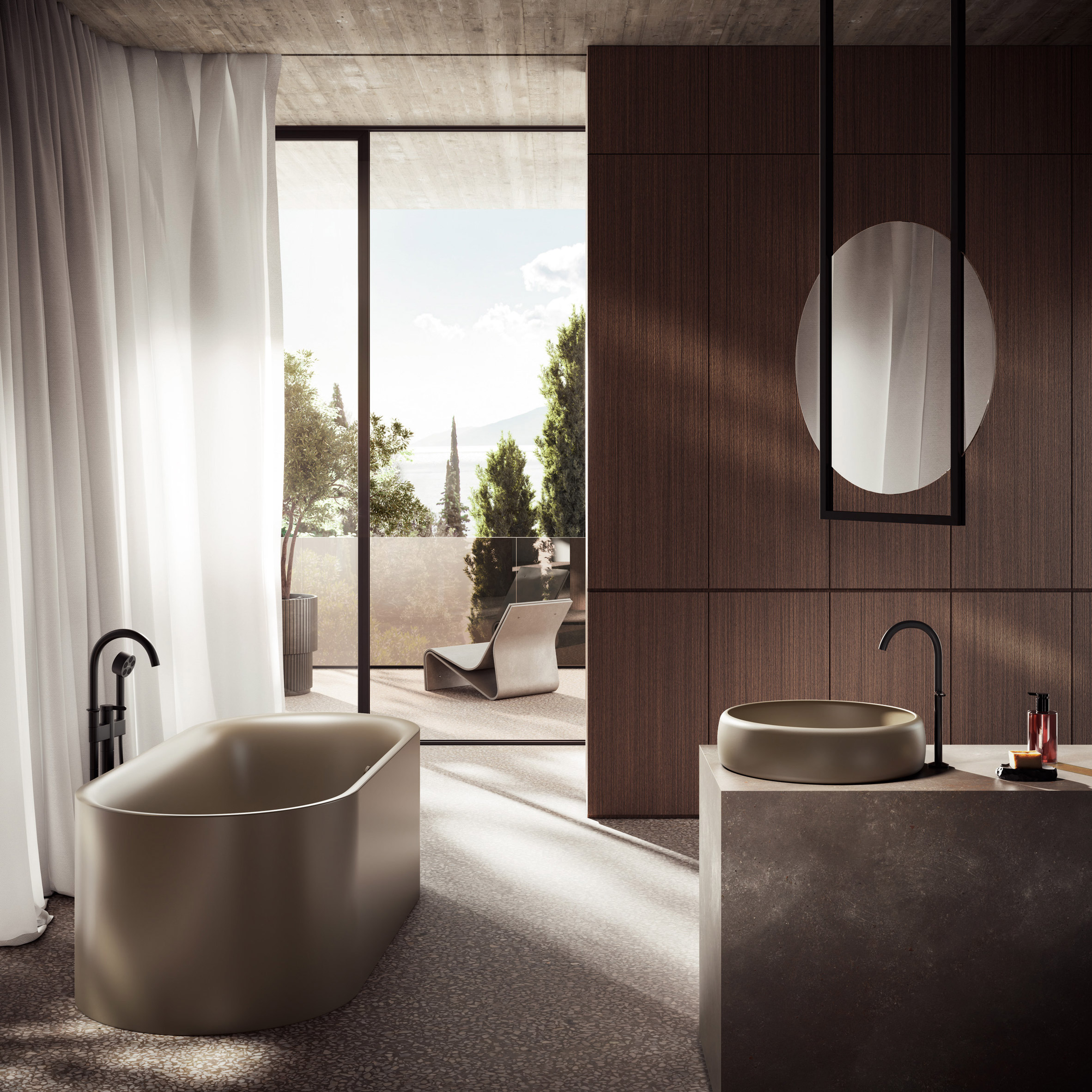 BetteCurve and BetteLiv washbasins by Tesseraux & Partner for Bette