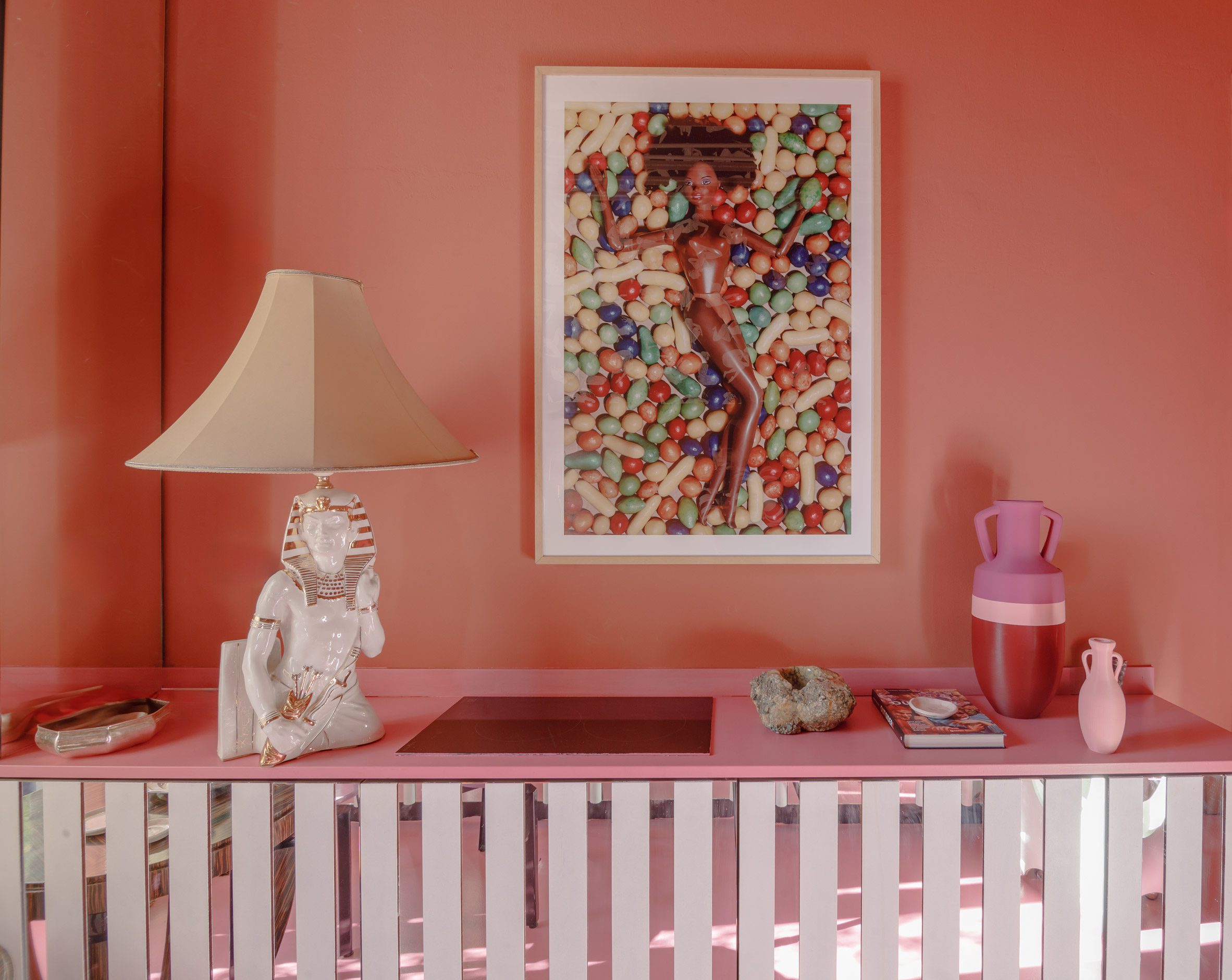 Bright pink interior design