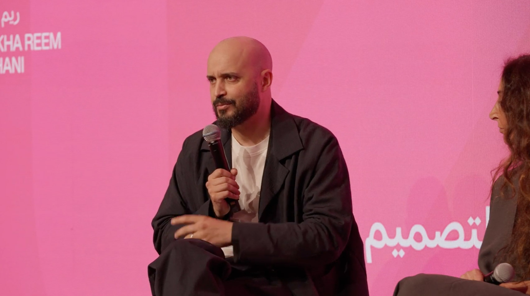 Video still of Samir Bantal at the Design Doha forum