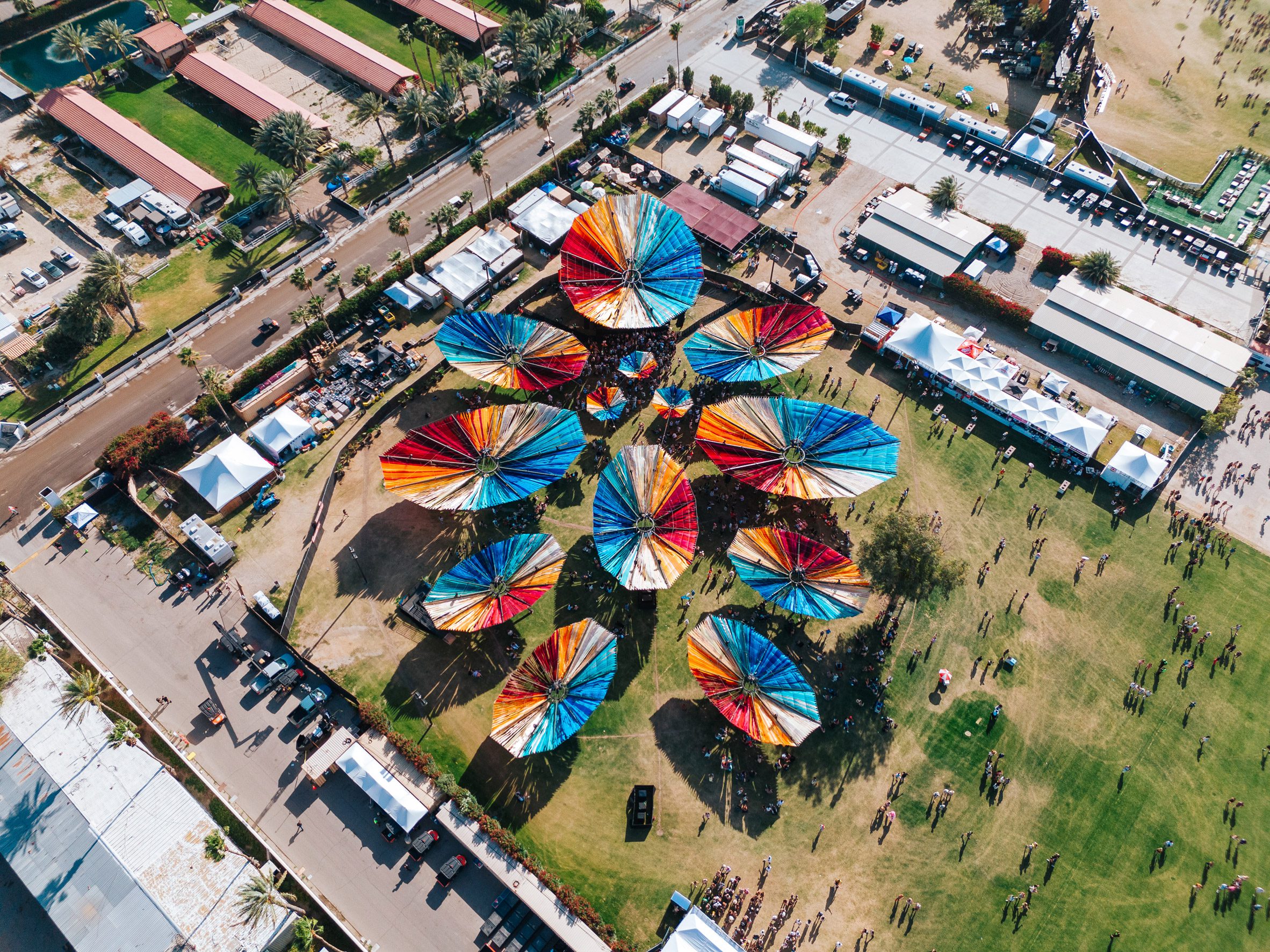 Fabric installations for Coachella