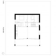 Ground floor plan of the 102let home by Barrault Pressacco