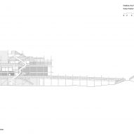 Elevation drawing of Erlebnis-Hus by Holzer Kobler Architekturen