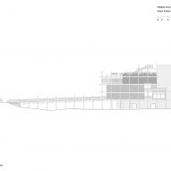 Elevation drawing of Erlebnis-Hus by Holzer Kobler Architekturen