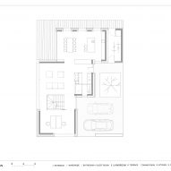 Ground floor plan of Frame house by OFIS Arhitekti