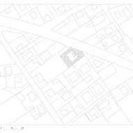 Site plan of Frame house by OFIS Arhitekti