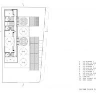 First floor plan of Halo House by Tamara Wibowo Architects