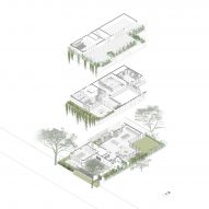 Exploded isometric of House of Greens by 4site Architects