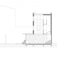 Section drawing of Maison Nana by Jean Benoit Vetillard Architecture