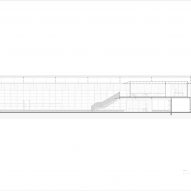 Section drawing of Mawi Garage by Dhaniē & Sal