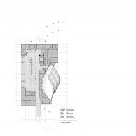 Basement floor plan of Tianfu Museum of Traditional Chinese Medicine by MUDA Architects