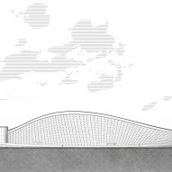 East facade elevation of Tianfu Museum of Traditional Chinese Medicine by MUDA Architects