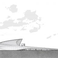 South facade elevation of Tianfu Museum of Traditional Chinese Medicine by MUDA Architects