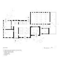 Ground floor plan of the PLATP Contemporary Art Gallery by KWK Promes