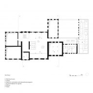 First floor plan of the PLATP Contemporary Art Gallery by KWK Promes