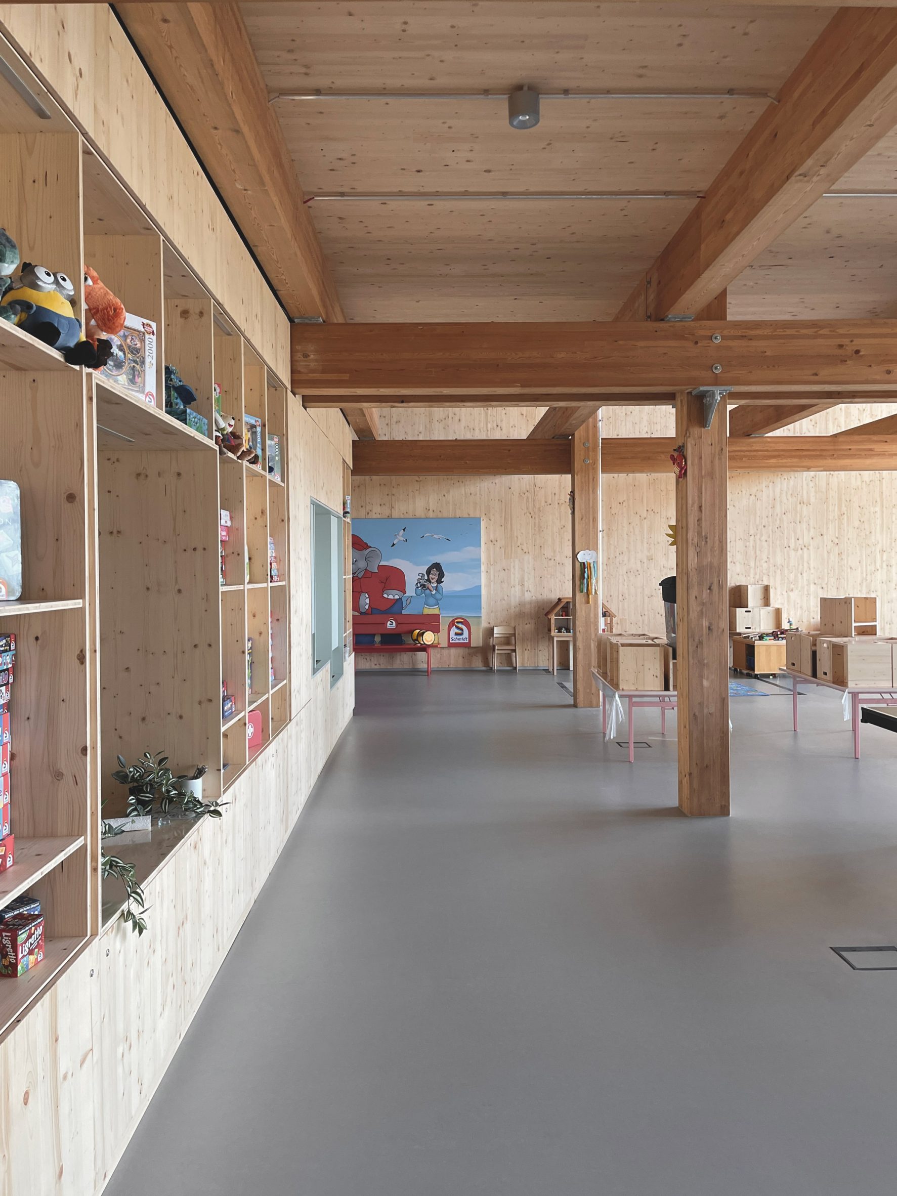 Interior of Erlebnis-Hus visitor centre by Holzer Kobler Architekturen