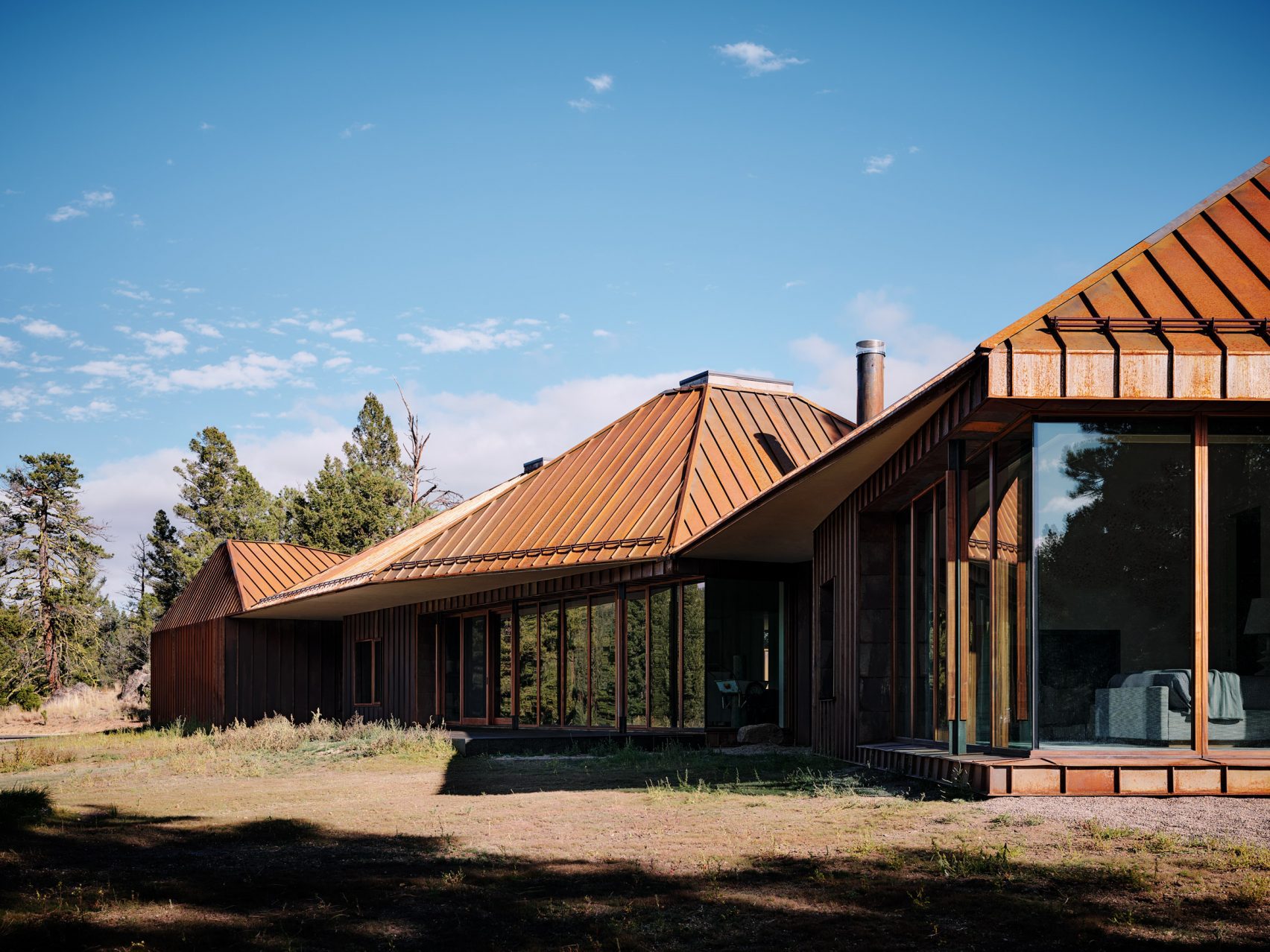 TW Ryan Architecture clads Montana house in weathering steel