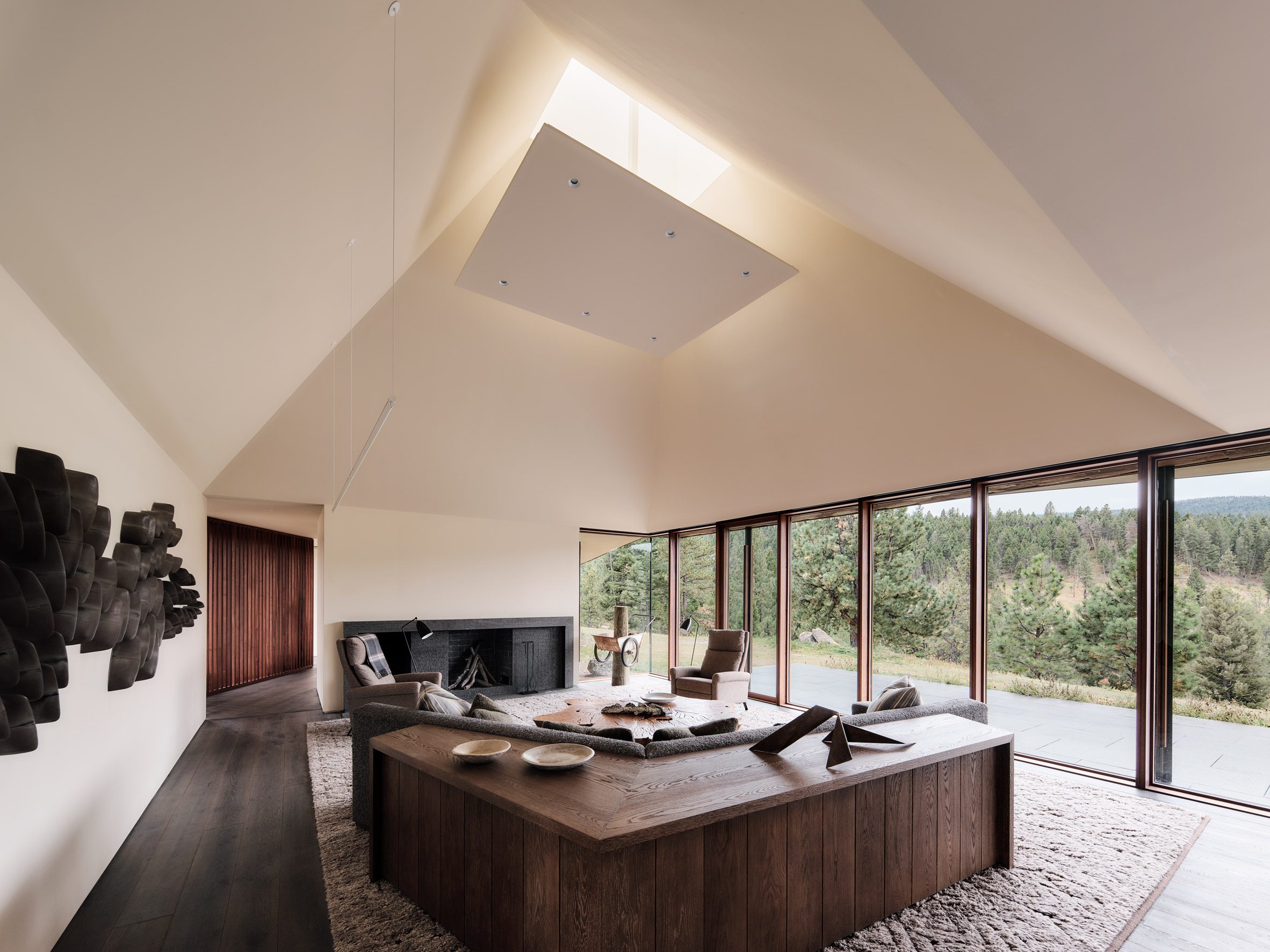 Living space with a pyramidal roof