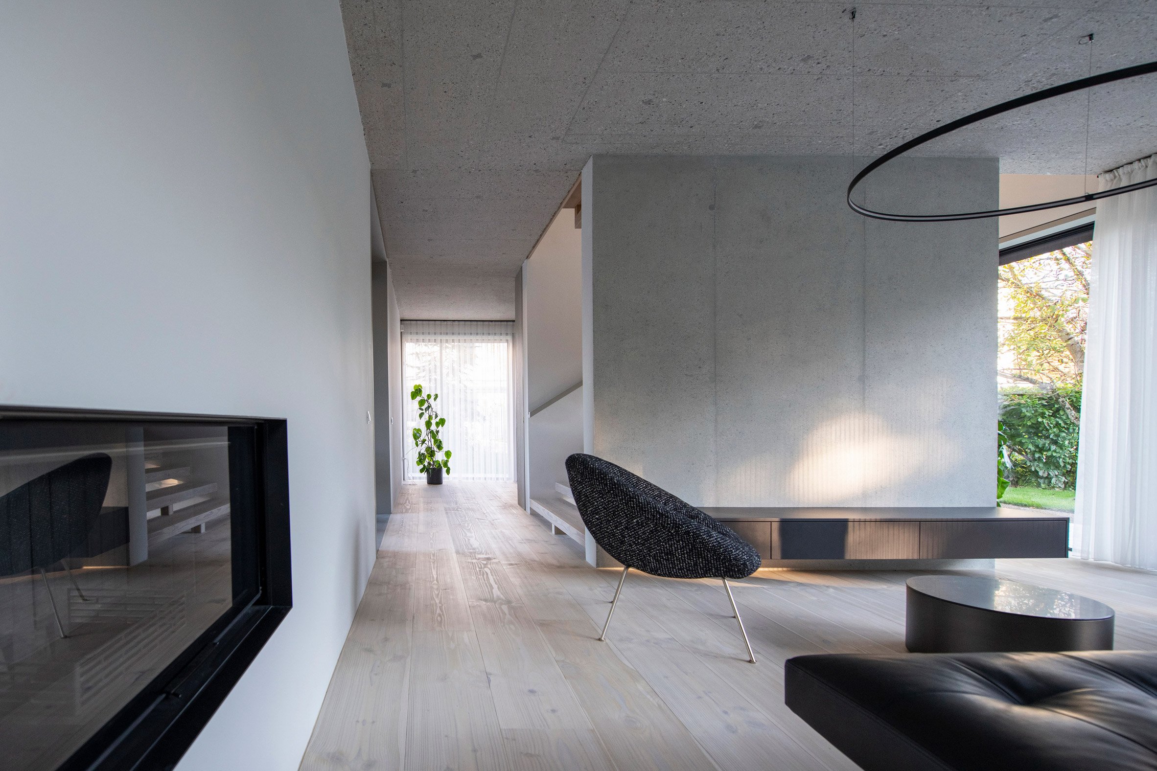 Living space within Frame house by OFIS Arhitekti