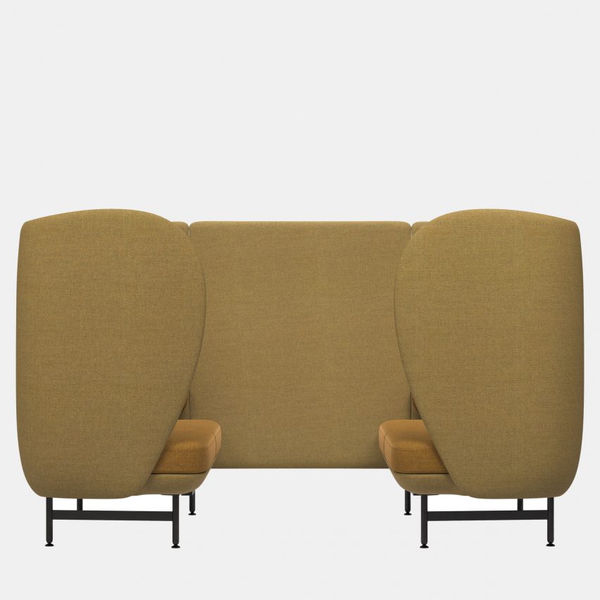 Yellow sofas for office interiors