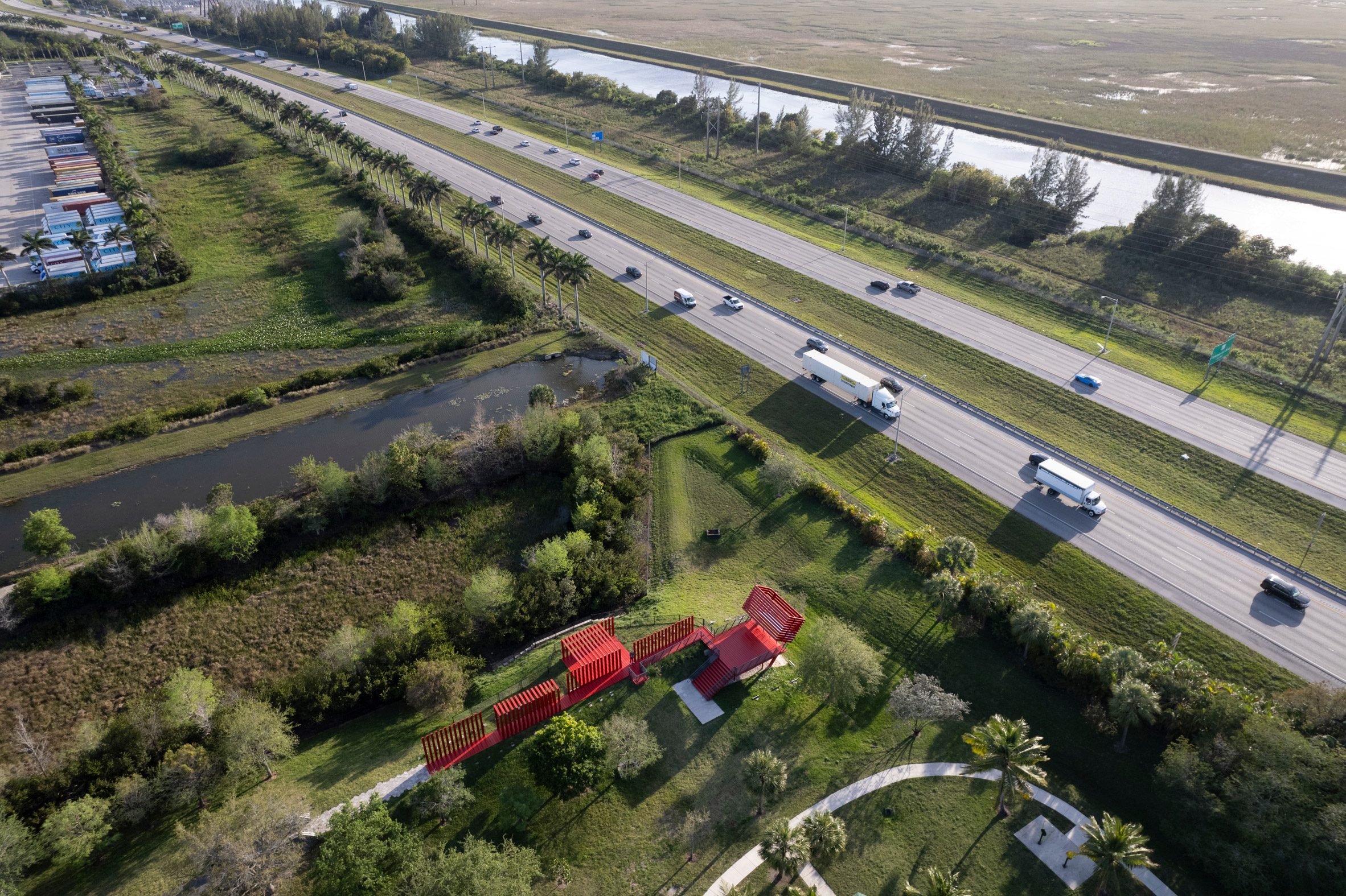 Highway and metal walkway in Florida