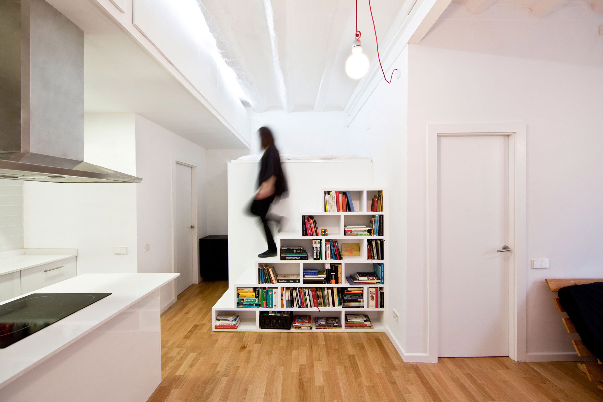 Bookshelf staircase