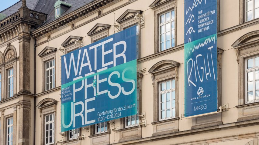 Posters for Water Pressure exhibition at MK&G