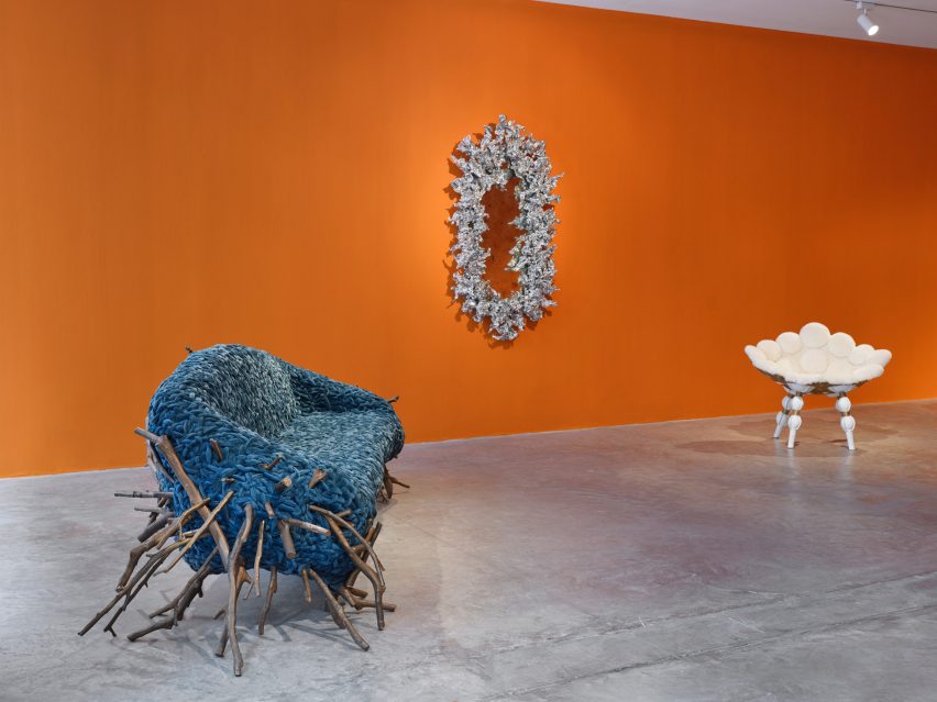Campana branches chair and orange walls