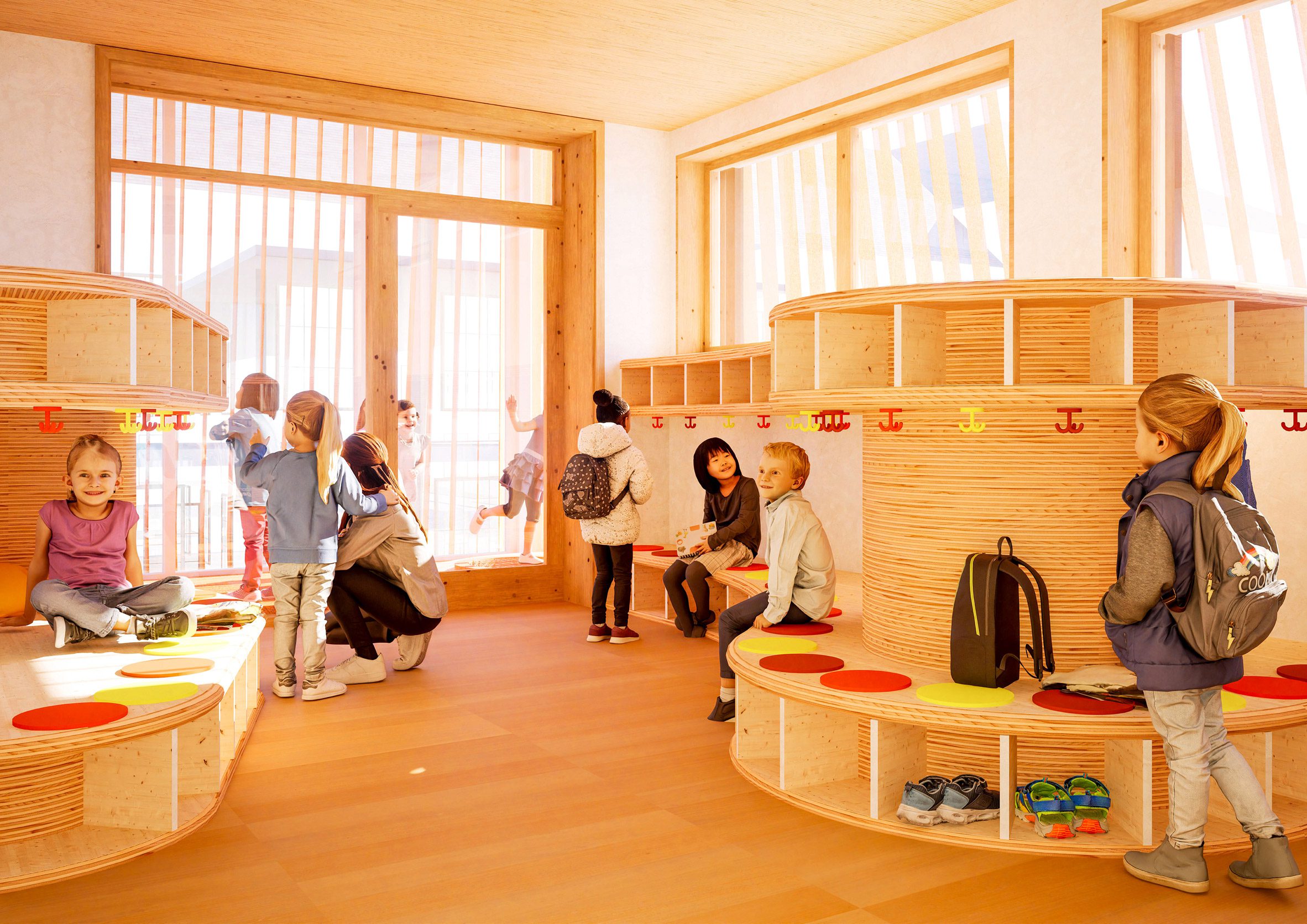 Wooden daycare centre in Munich