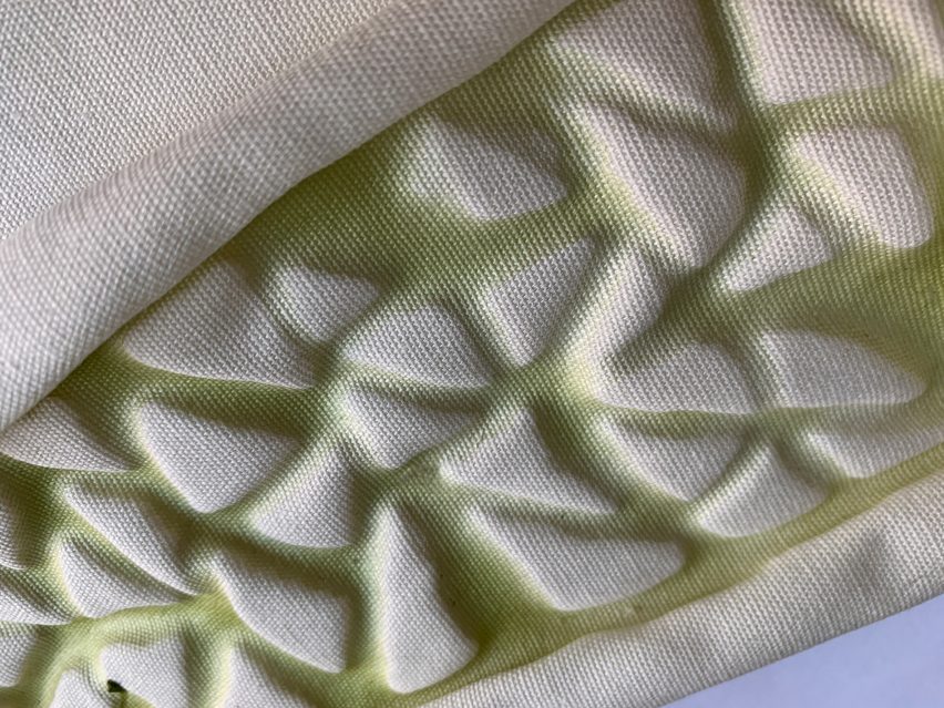 Close-up of Synthiesis shoe material by Jessica Thies