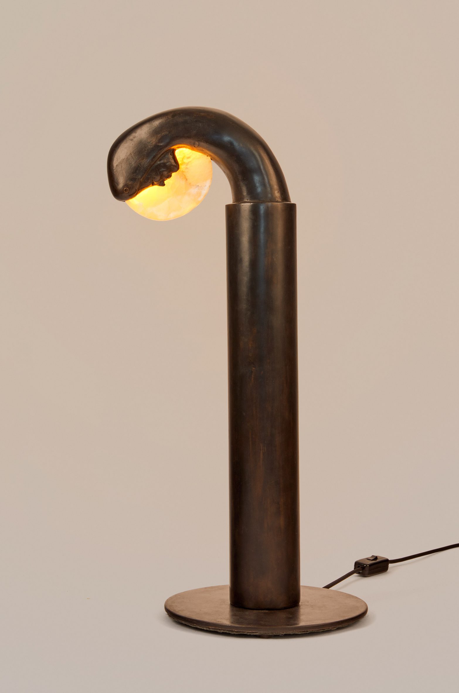 Curved lamp by Enrico David