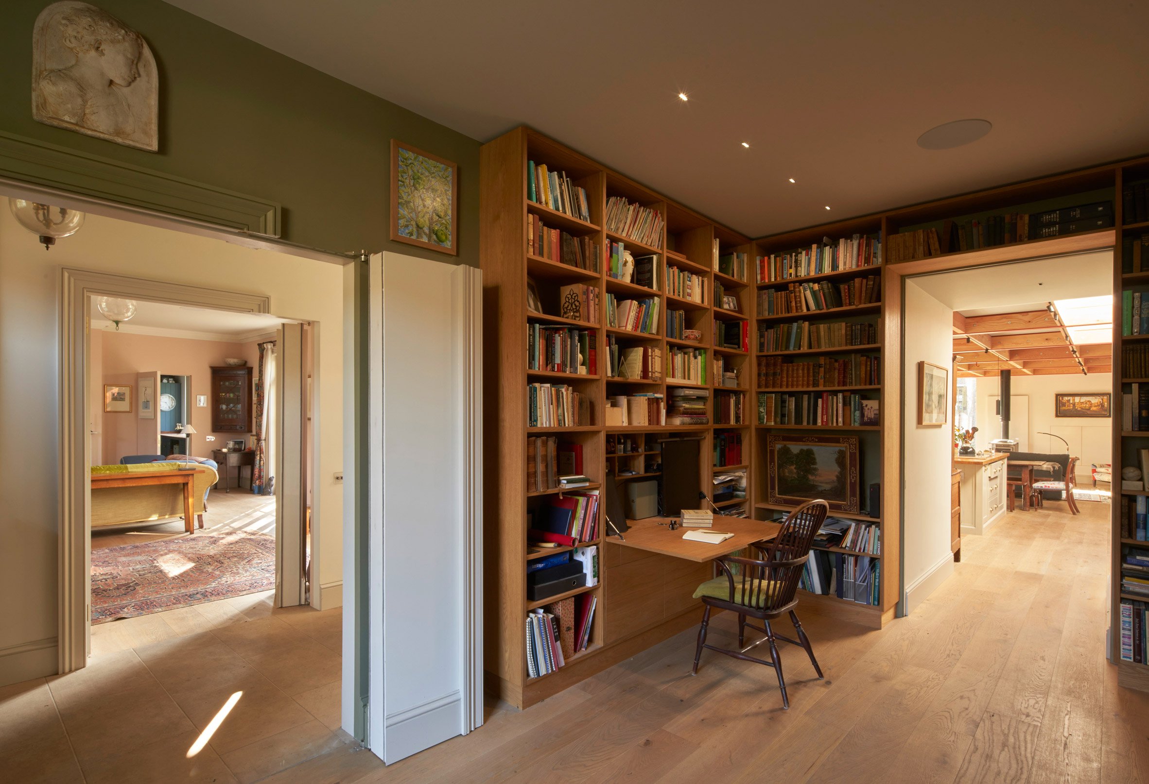 View of study within home renovation by Knox Bhavan Architects