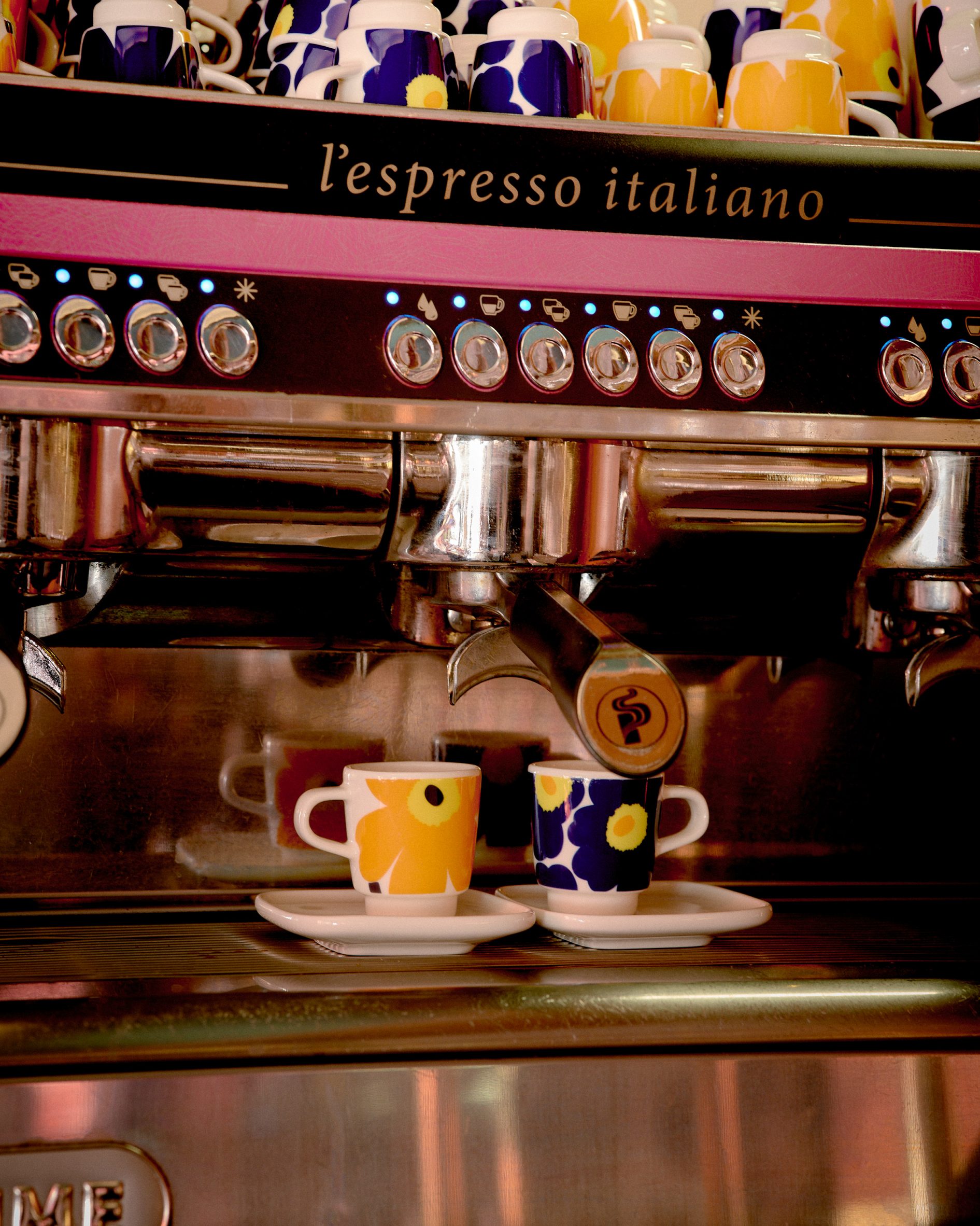 Marimekko patterned espresso cups