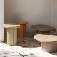 Alder by Patricia Urquiola for Mater, biodegradable stools in pastel colours